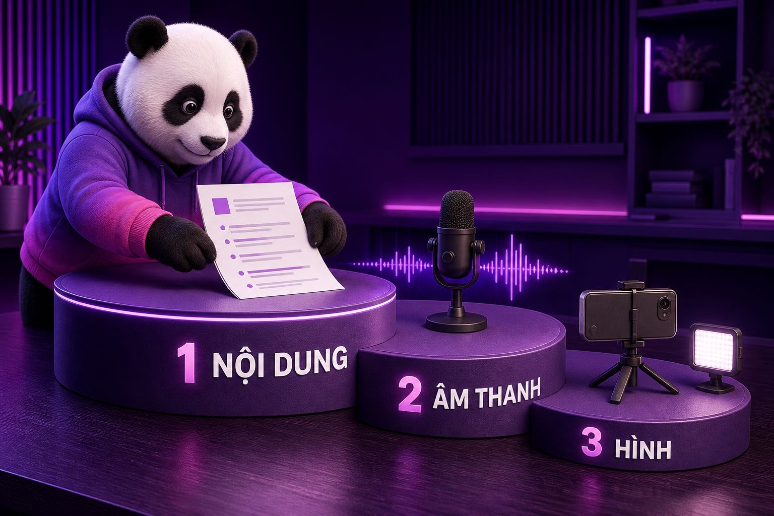 Thứ tự làm bài giảng tốt từ nội dung âm thanh tới hình