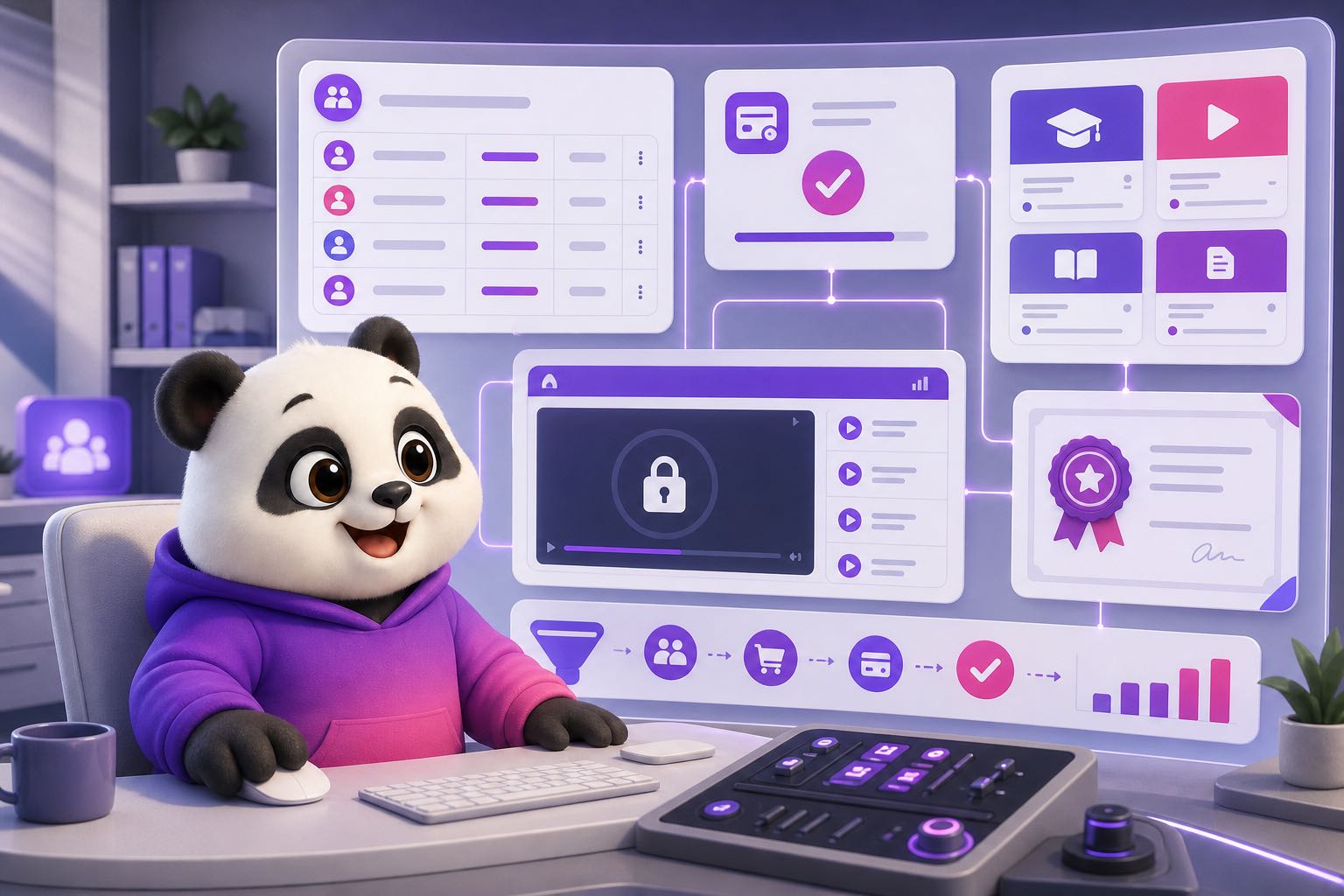 Gấu KHA cấu hình các tính năng website bán khóa học