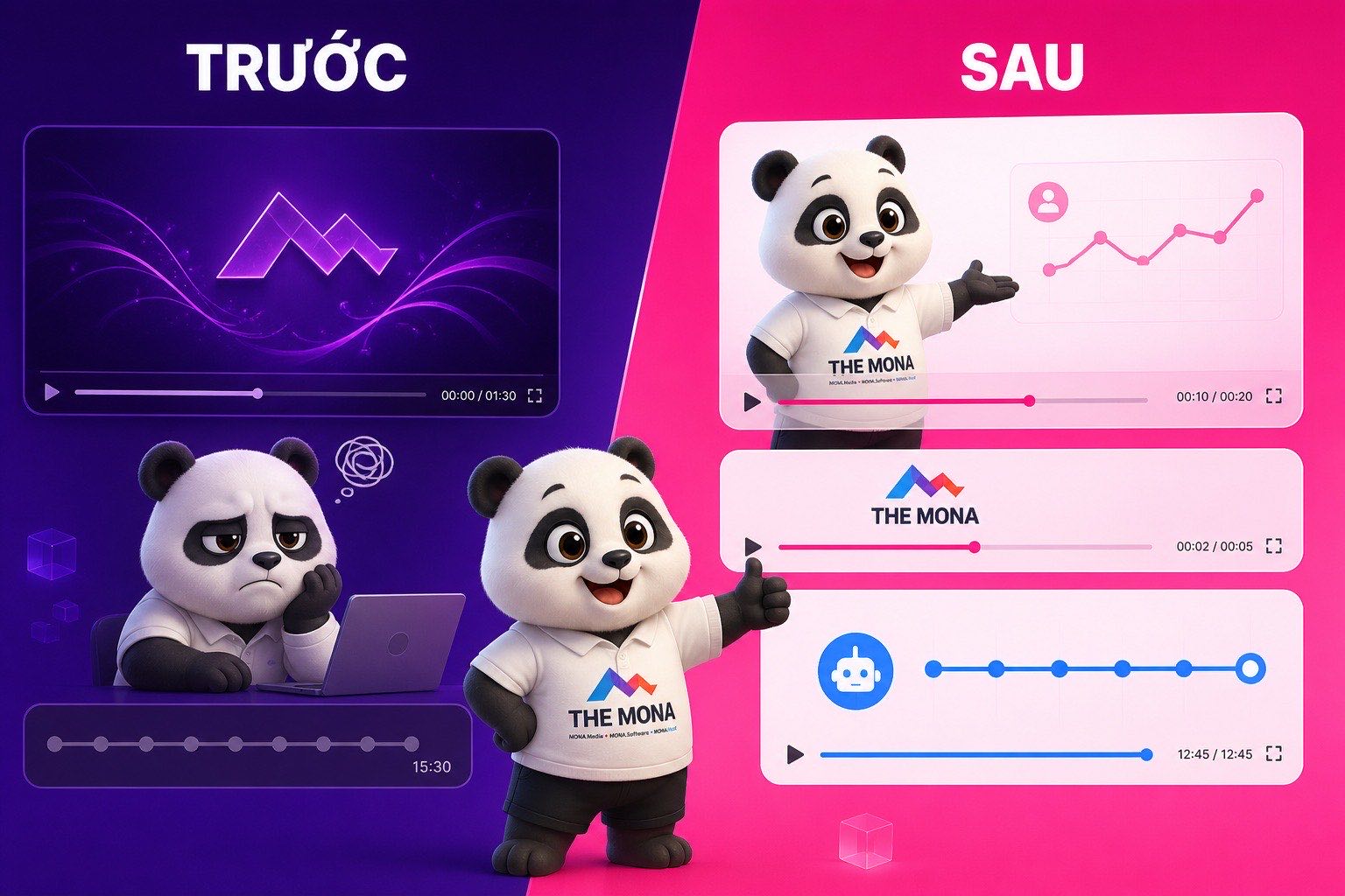 So sánh trước và sau khi rút gọn intro video bài giảng