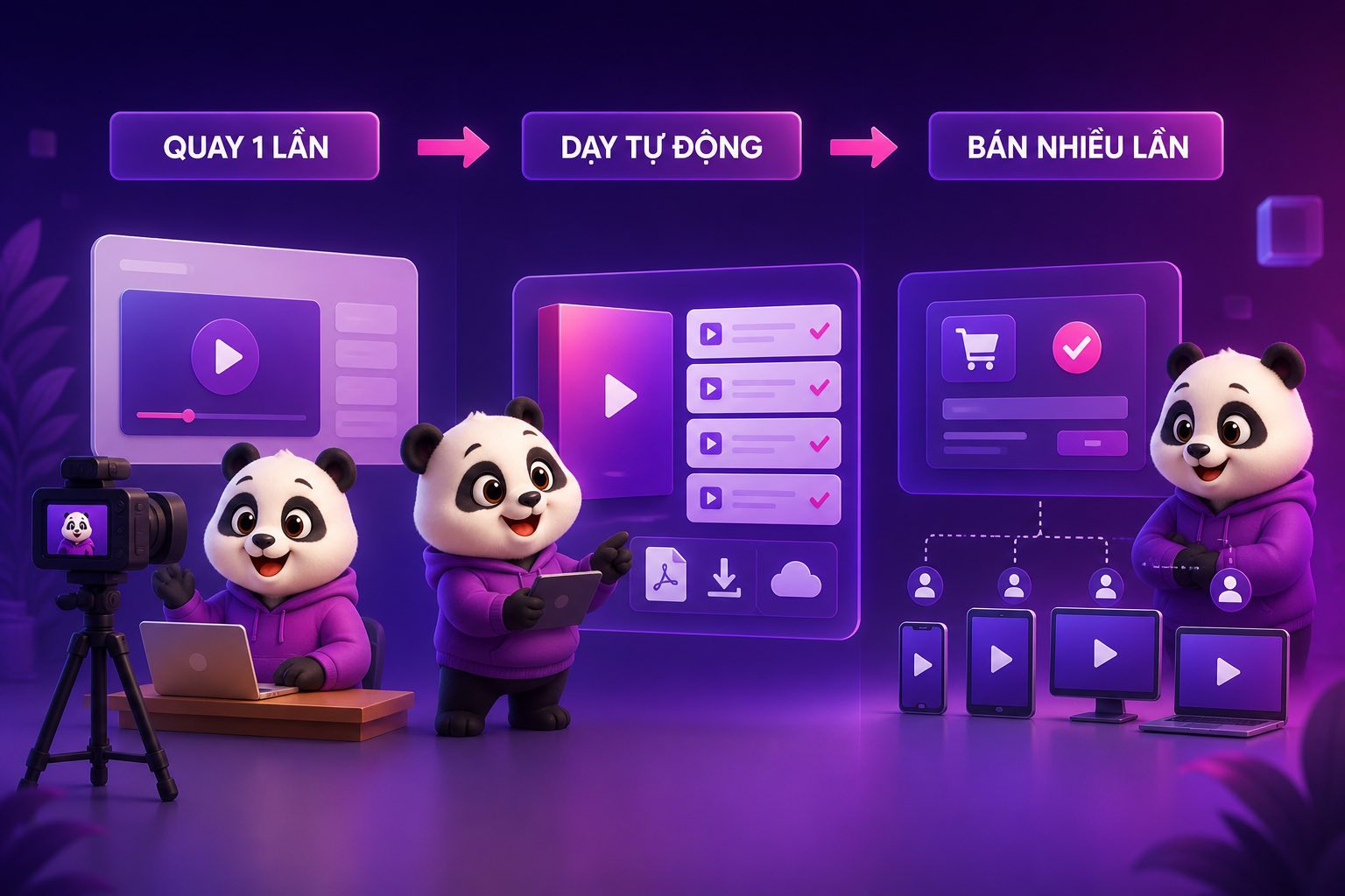 Từ video Elearning tới sản phẩm số bán tự động
