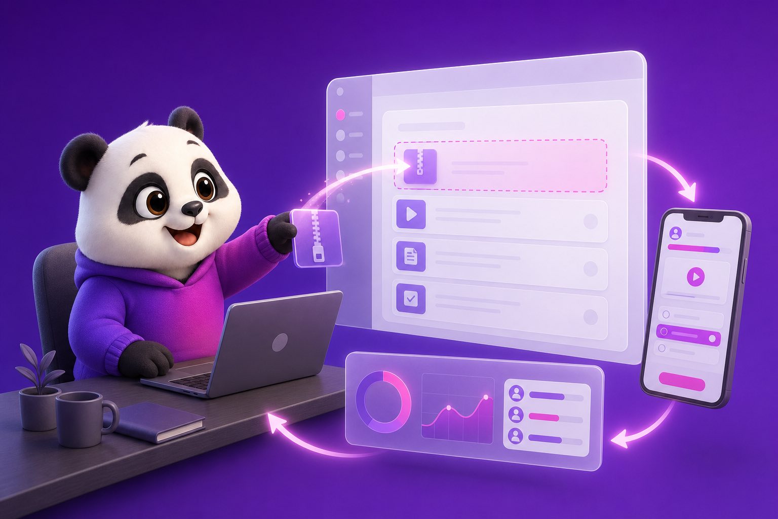 Gấu KHA upload gói bài giảng lên hệ thống LMS
