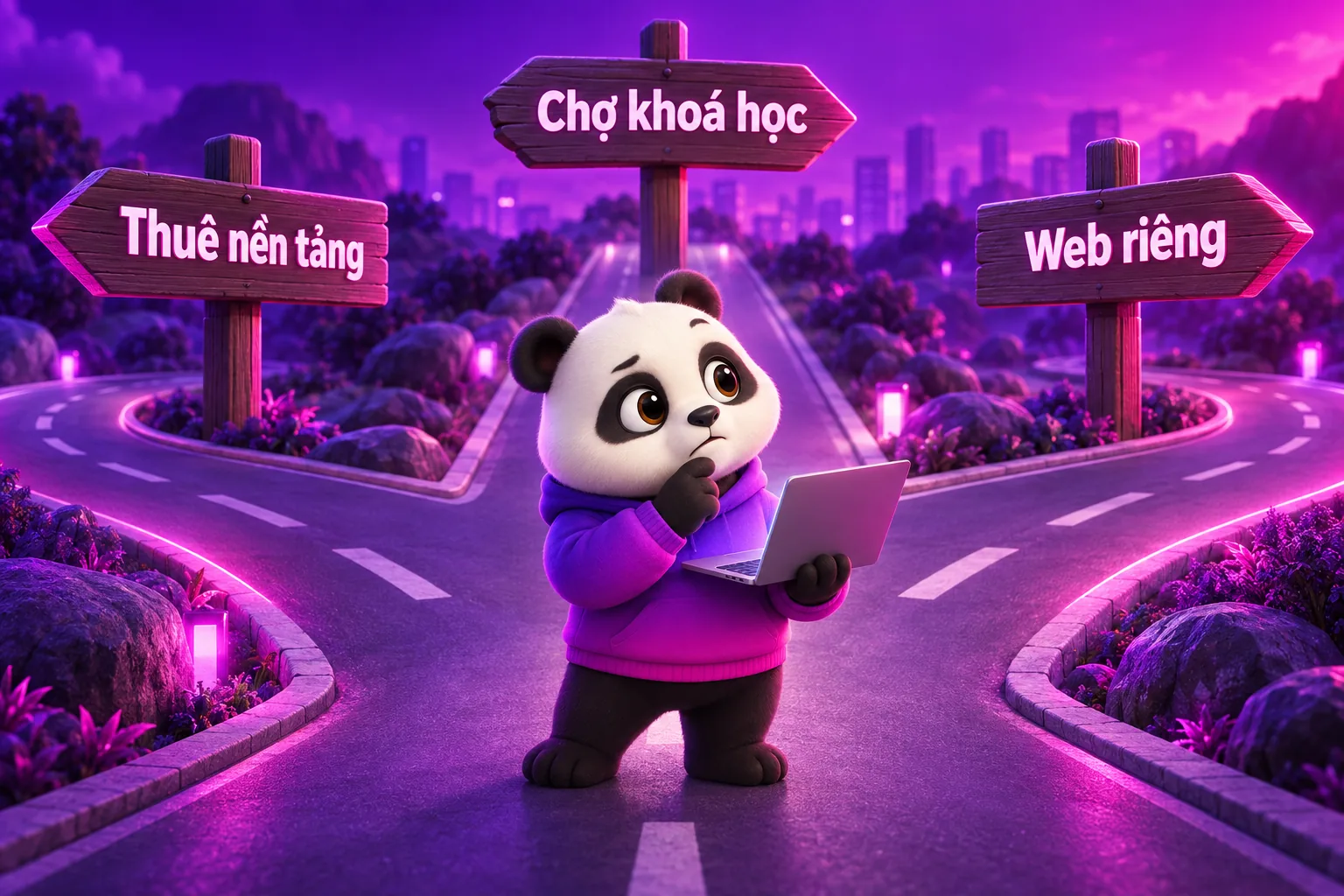 Ba con đường đặt khóa học online: chợ khóa học, thuê nền tảng, web riêng
