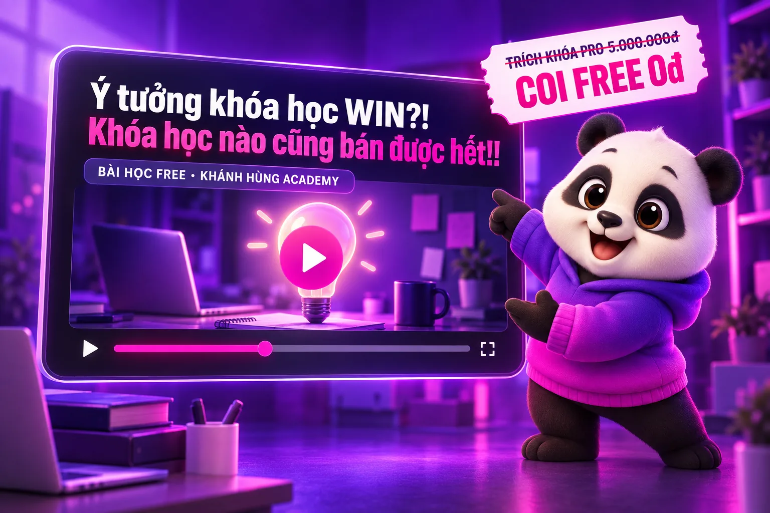 Video bài học miễn phí Ý tưởng khóa học WIN của Khánh Hùng Academy