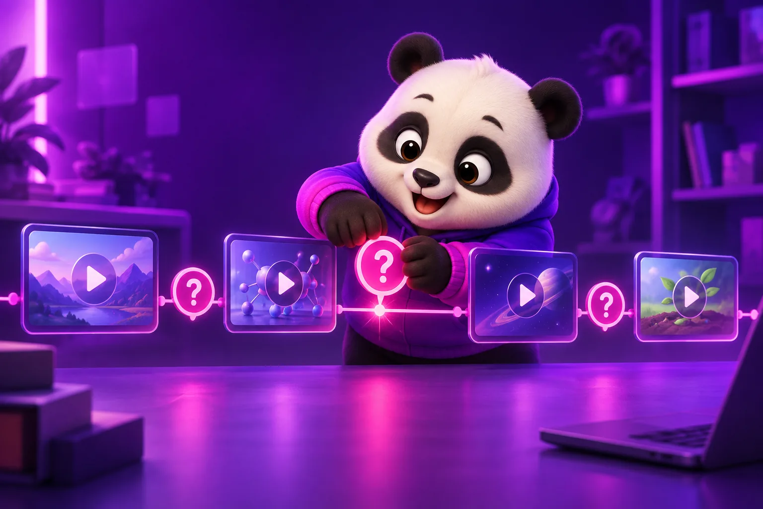 Các điểm quiz ngắn rải giữa video bài học