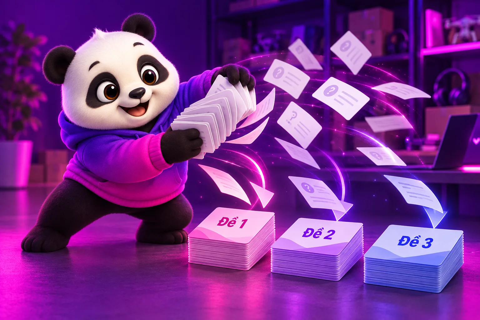 Trộn câu hỏi thành nhiều mã đề khác nhau