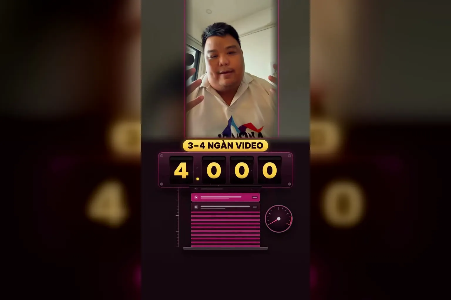 Đồng hồ đếm số video Hùng đã quay lên 4.000