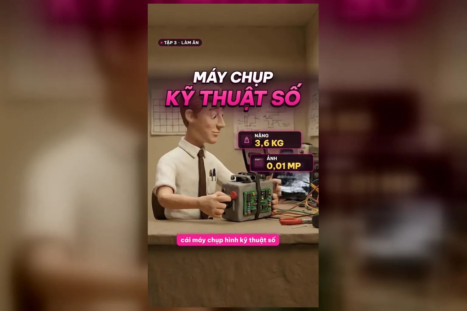 Máy ảnh kỹ thuật số đầu tiên nặng 3,6 kg, ảnh 0,01 megapixel