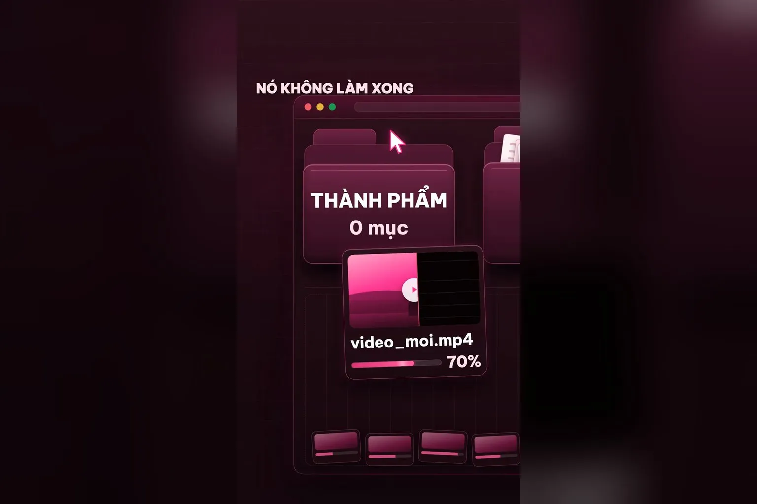 Khung AI tự vẽ trong video: video mới kẹt ở 70%