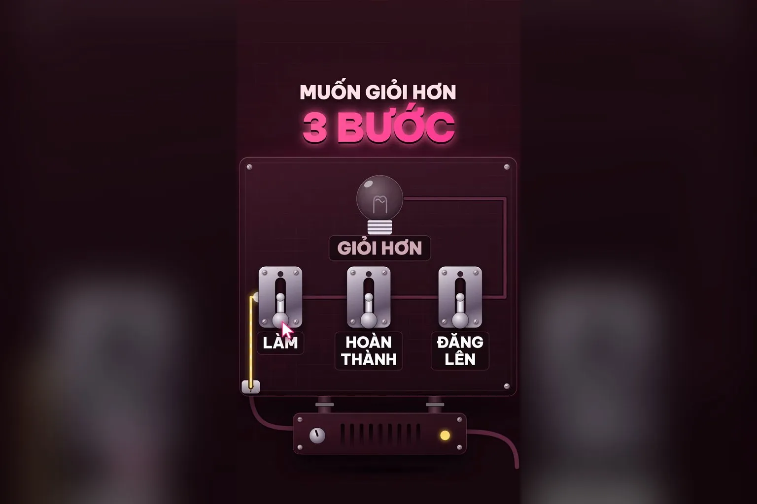 3 bước làm video lấy feedback: làm, hoàn thành, đăng lên