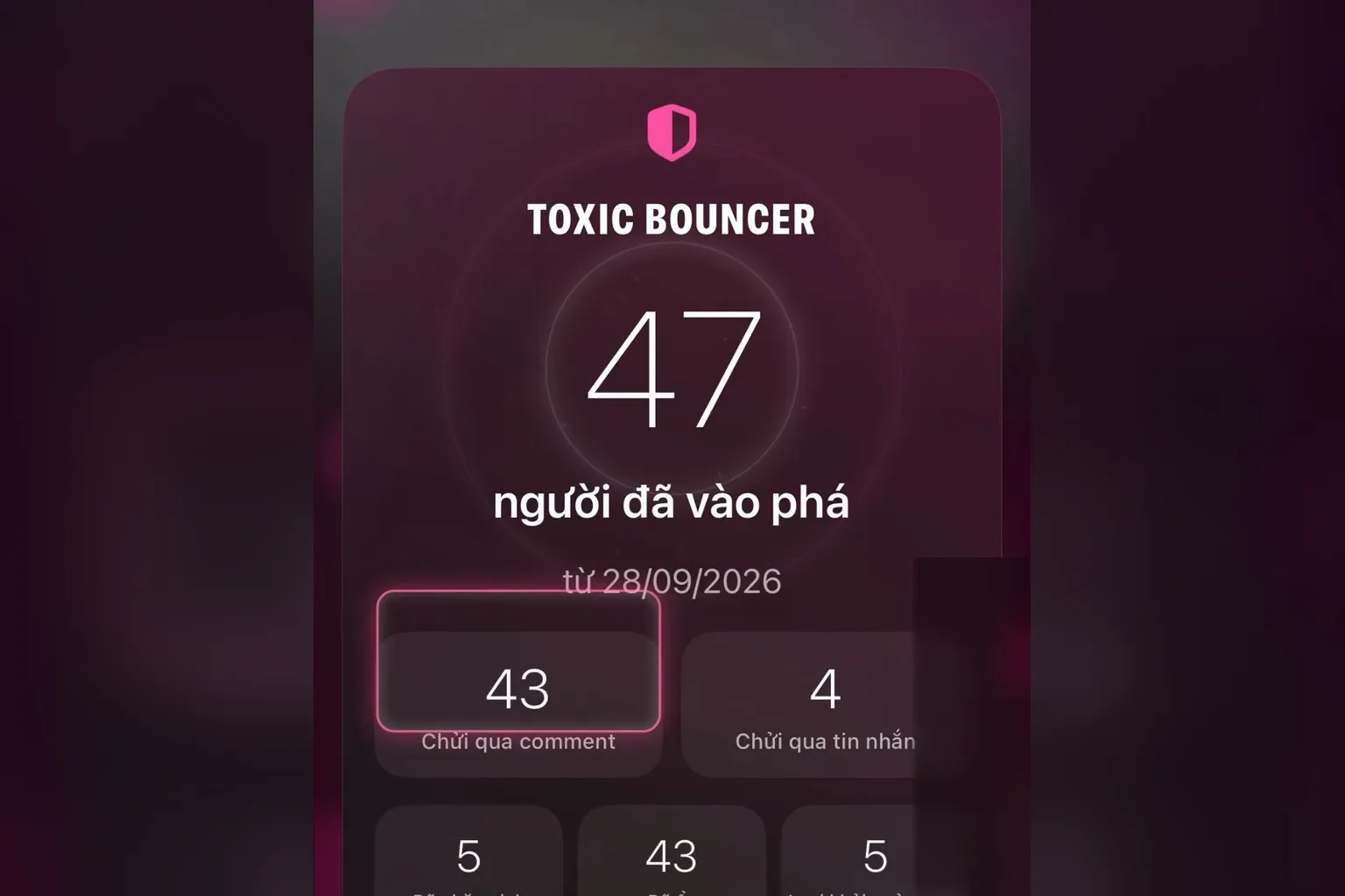 Màn Toxic Bouncer đếm 47 người vào phá từ 28/09/2026