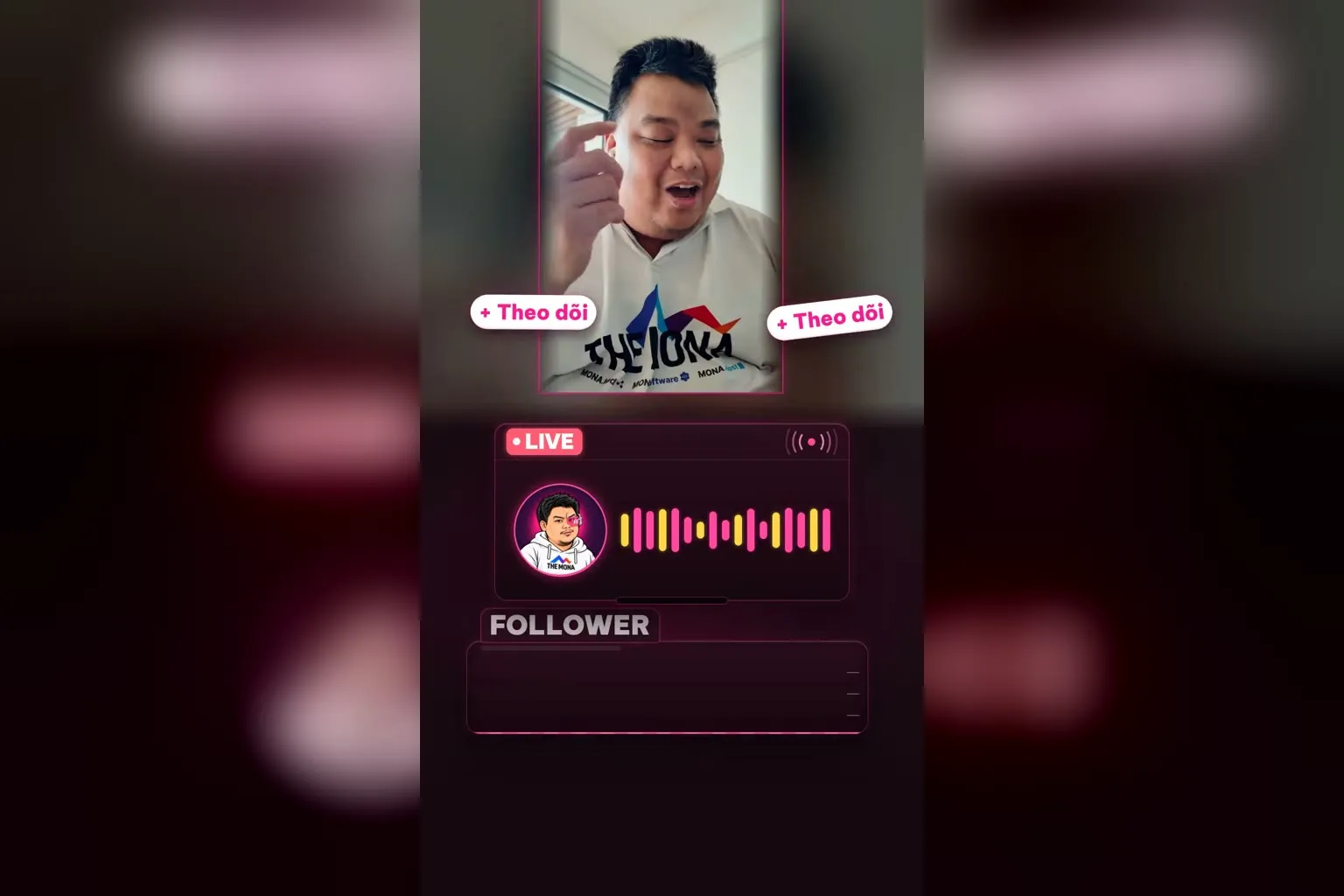 Người xem bấm theo dõi kênh trong buổi live