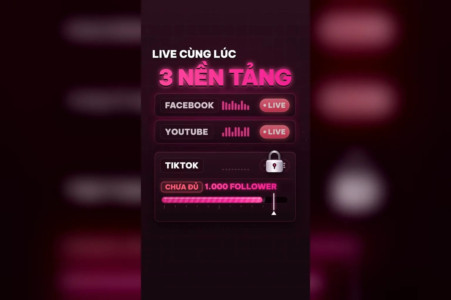 TikTok cần đủ 1.000 follower mới mở được live
