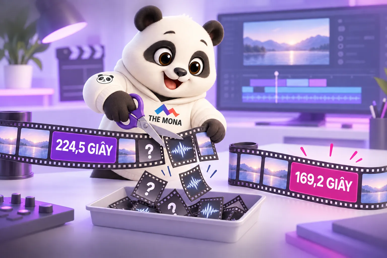 AI cắt thô video từ 224,5 giây còn 169,2 giây, bỏ chỗ vấp và câu hỏi lặp