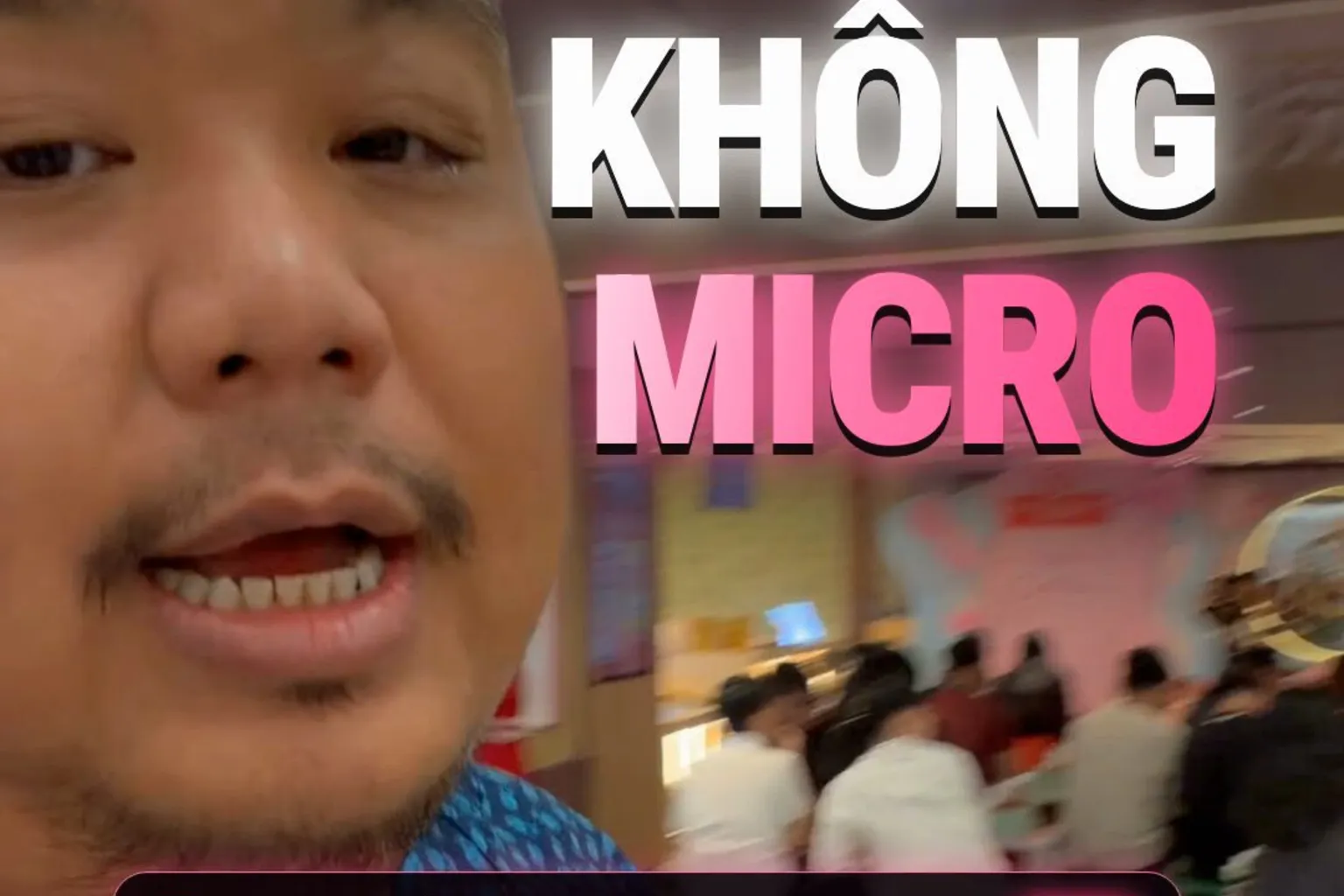 Khung hình thật: công tắc AI lọc ồn gạt sang bật, chỉ còn giọng Hùng giữa trung tâm thương mại