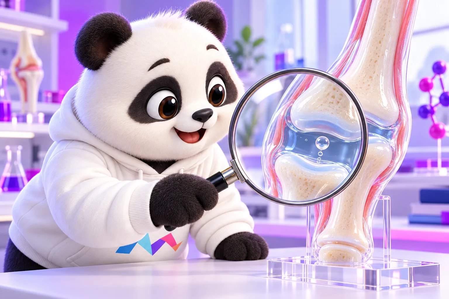 Gấu soi khớp ngón tay trong suốt, thấy bong bóng khí nổi trong dịch khớp