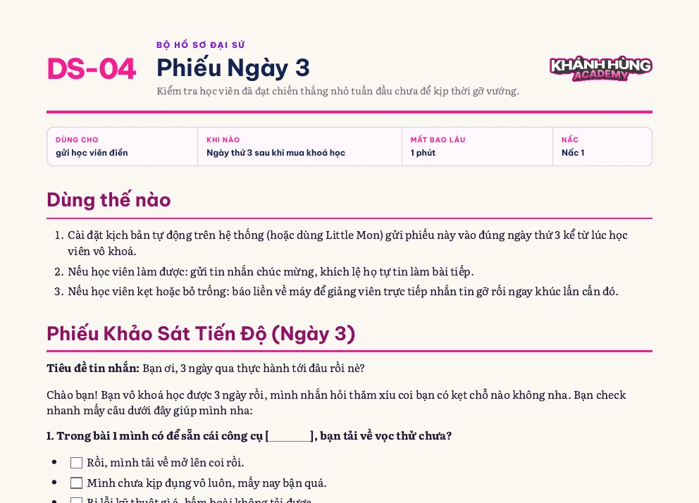Ảnh chụp file DS-04 · Phiếu Ngày 3 trong Bộ Hồ Sơ Đại Sứ