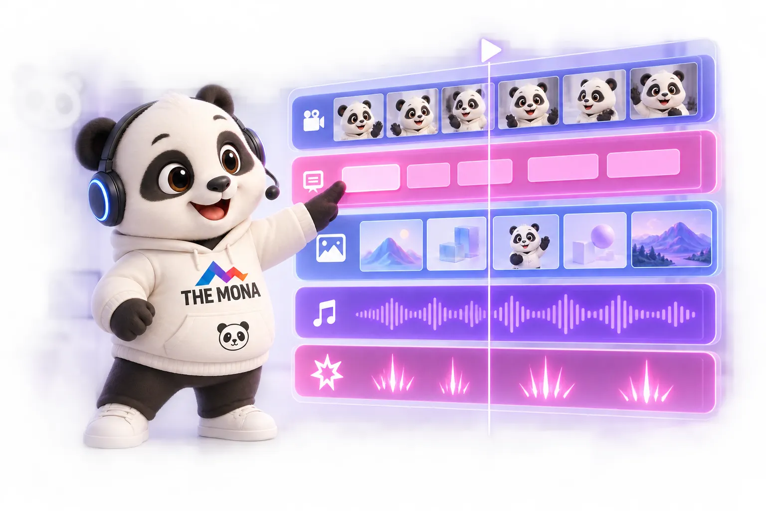 Các khâu AI dựng video tự động làm: ghép bản cắt, chữ, hình minh họa, nhạc