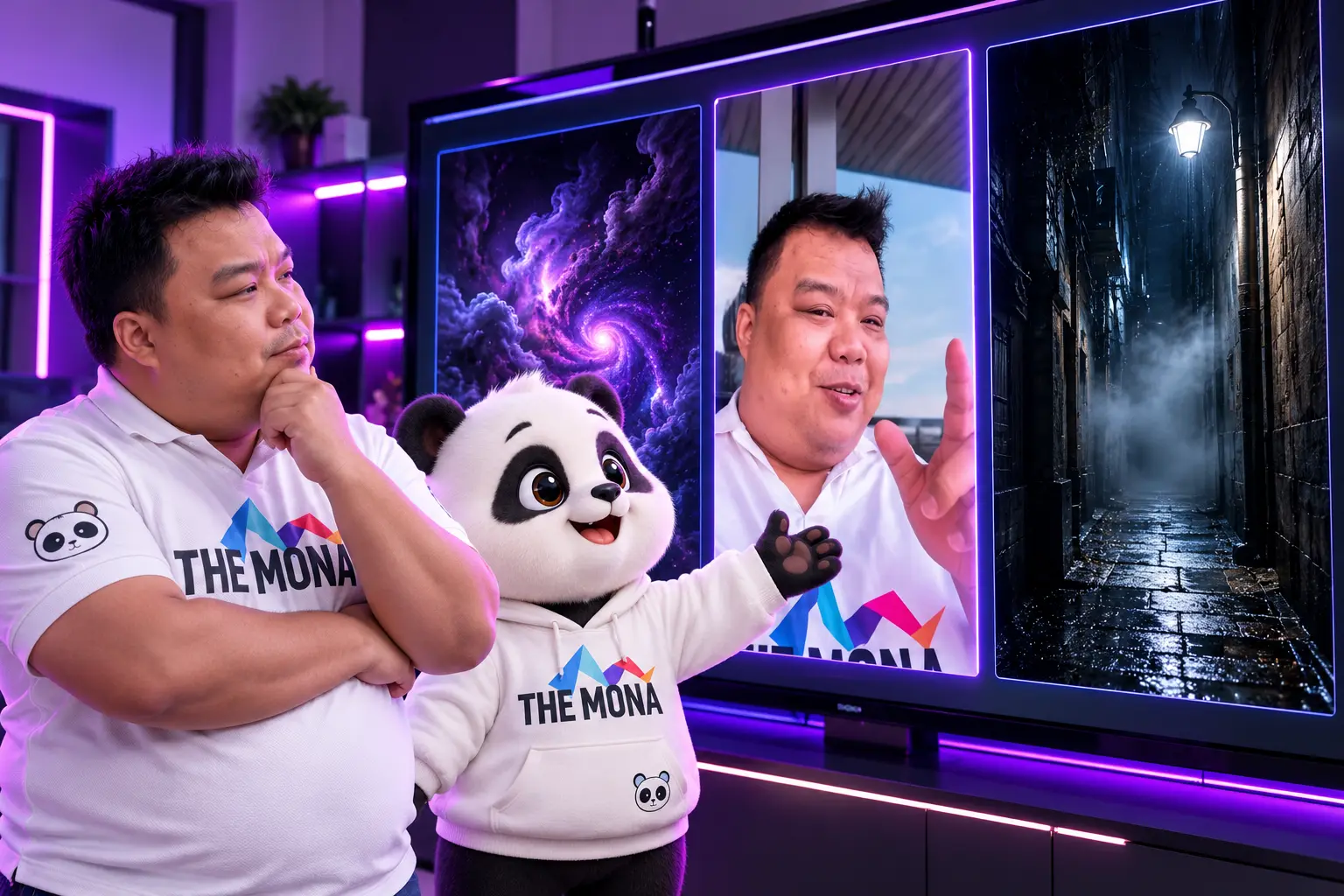 Cảnh khói và hẻm tối trong video của Hùng do AI tự tạo ra
