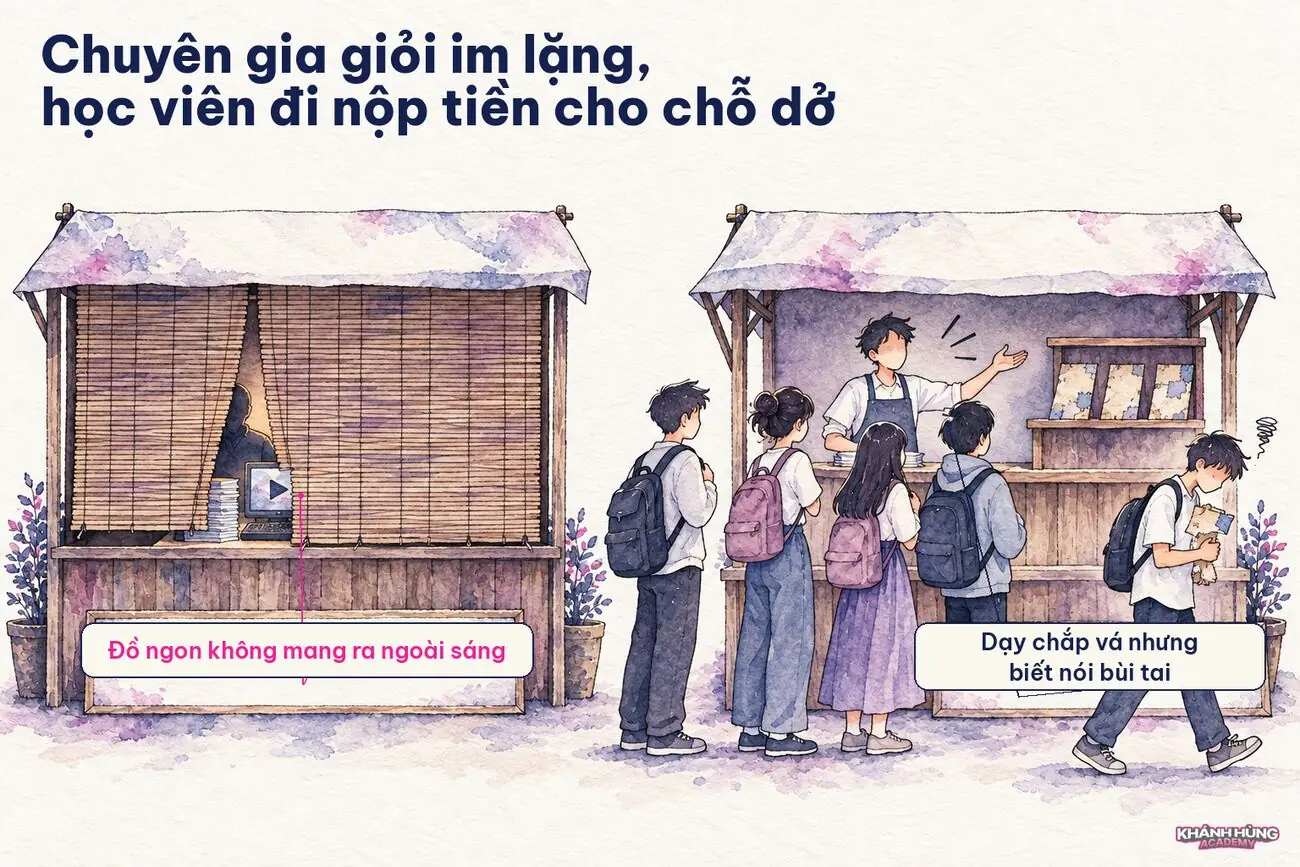 Chuyên gia giỏi im lặng thì học viên nộp tiền cho chỗ dở
