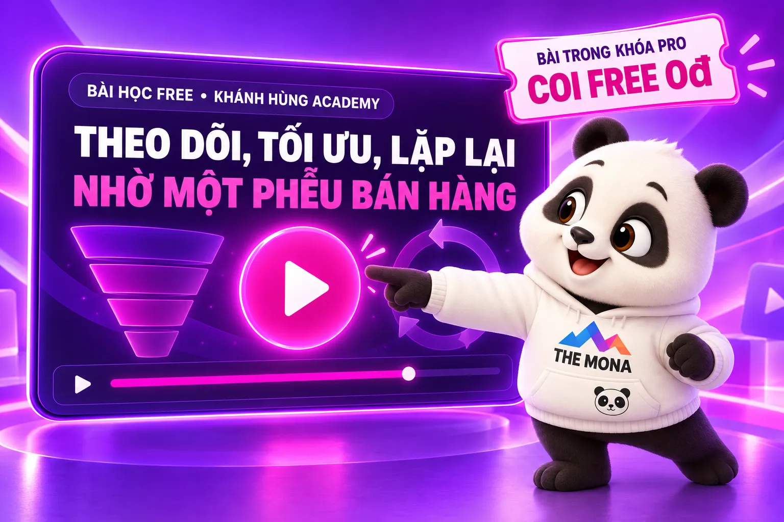 Video FREE Theo dõi, tối ưu, lặp lại nhờ một mô hình phễu bán hàng của Khánh Hùng