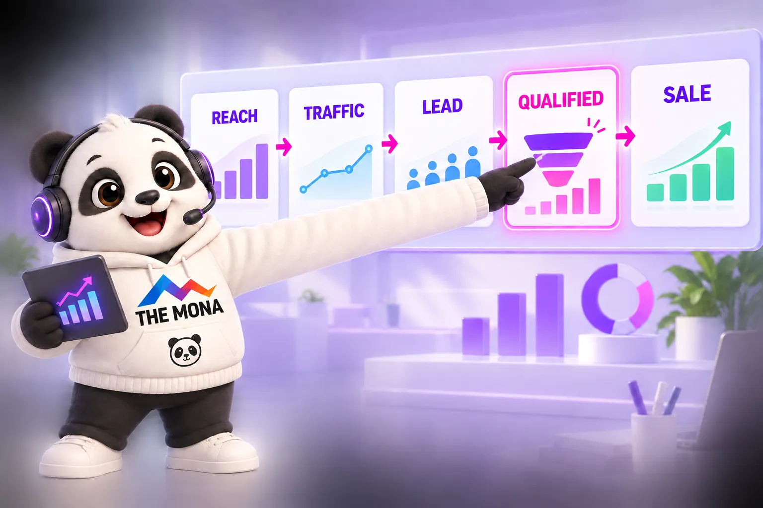 Đo phễu bán hàng bằng reach, traffic, lead, qualified, sale