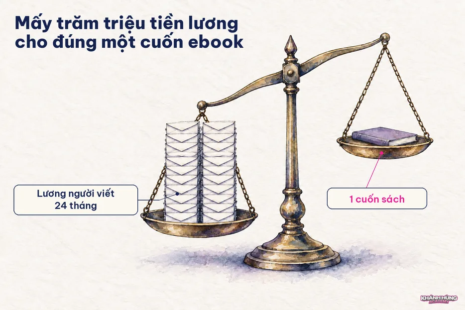 Chi phí mấy trăm triệu tiền lương cho một cuốn ebook