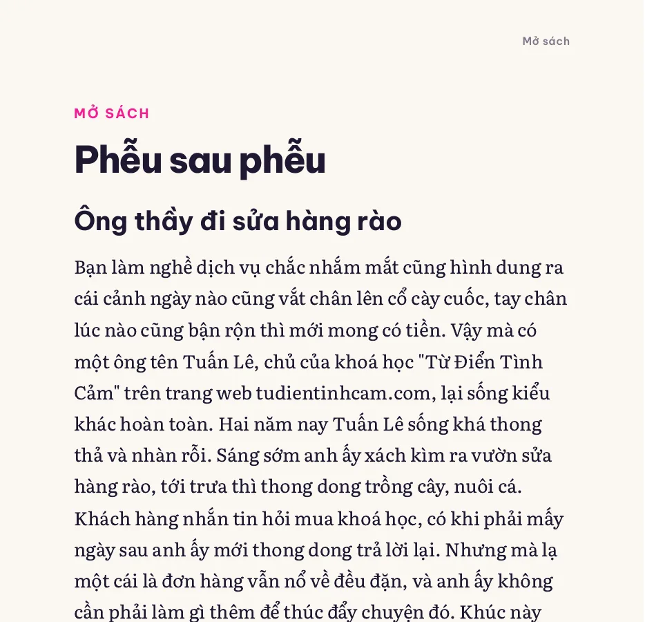 Trang mở sách Phễu sau phễu trong ebook Thang Đại Sứ