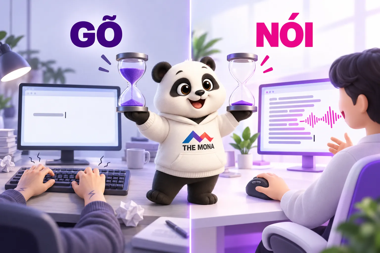 Gõ phím và nói ra chữ: gõ ra một dòng cụt, nói ra cả đoạn đủ ý cho AI