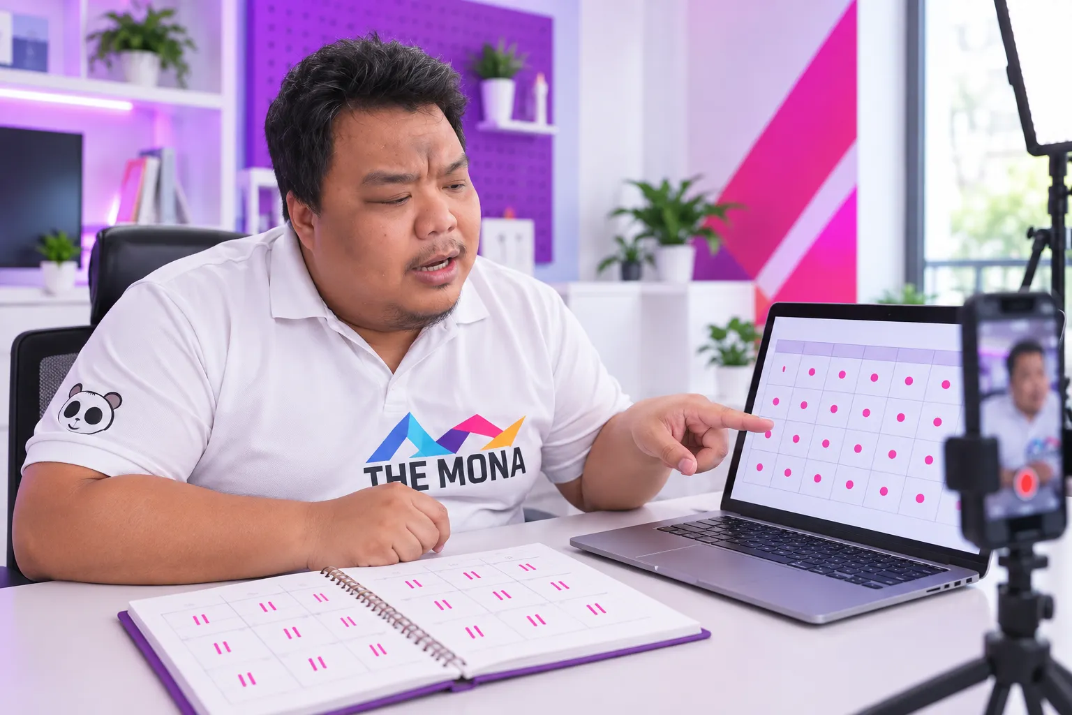 Hùng bực khi mở lịch đăng video tự động thấy mỗi ngày chỉ có 1 video dù kịch bản ghi 2