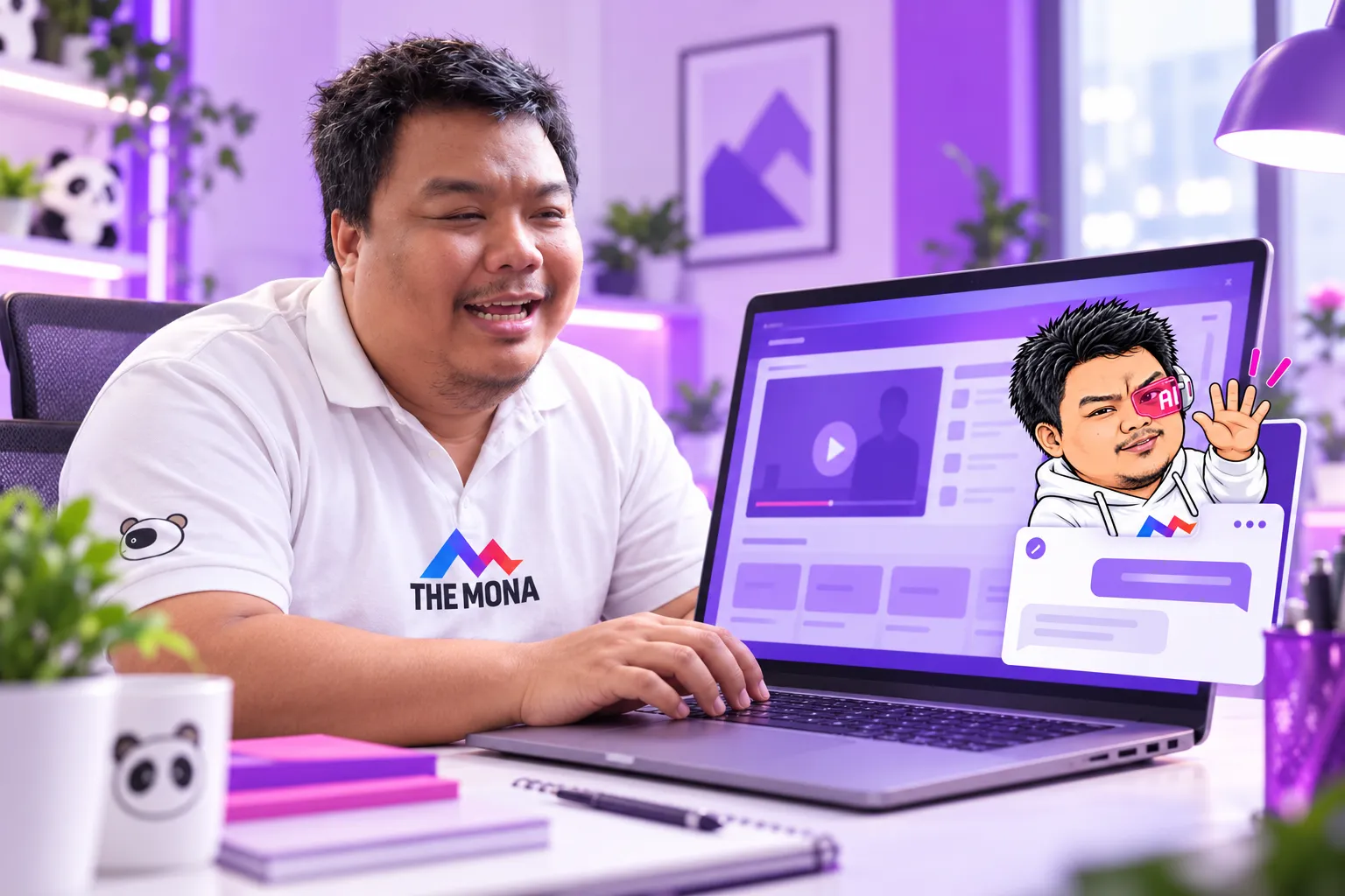 Chatbot AI e-learning Hùng nhỏ AI bật ra ở góc phải website khoá học khanhhung.academy