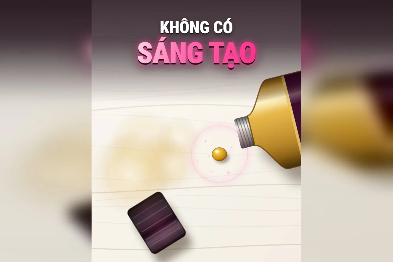 Không có sáng tạo vẫn làm mạng xã hội bền vững: chữ Không có sáng tạo trong video ngắn