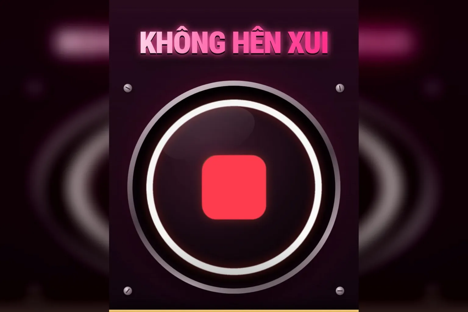 AI edit video, người chỉ bấm quay: nút quay đỏ to với chữ Không hên xui