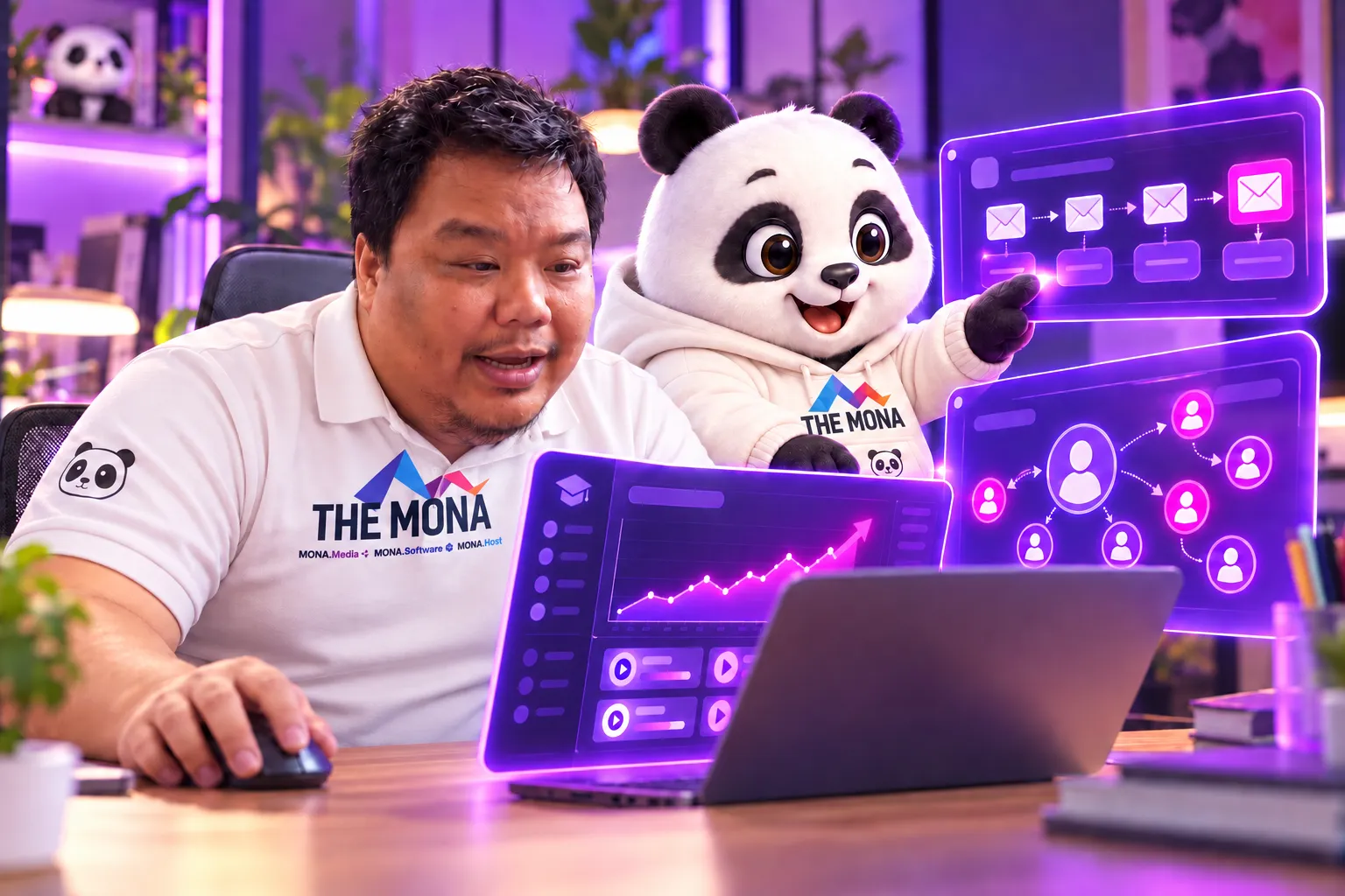 Khánh Hùng xem dashboard LMS của Khánh Hùng Academy