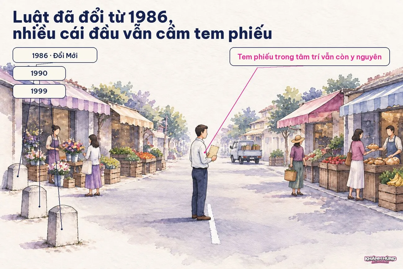 Luật đổi từ 1986 nhưng tư duy tem phiếu còn ở lại