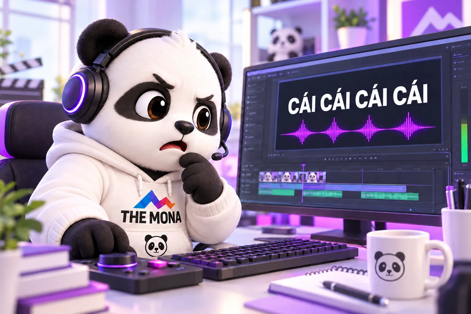 Máy nhận giọng nói nghe sai thành cái cái cái nên cắt thô sai