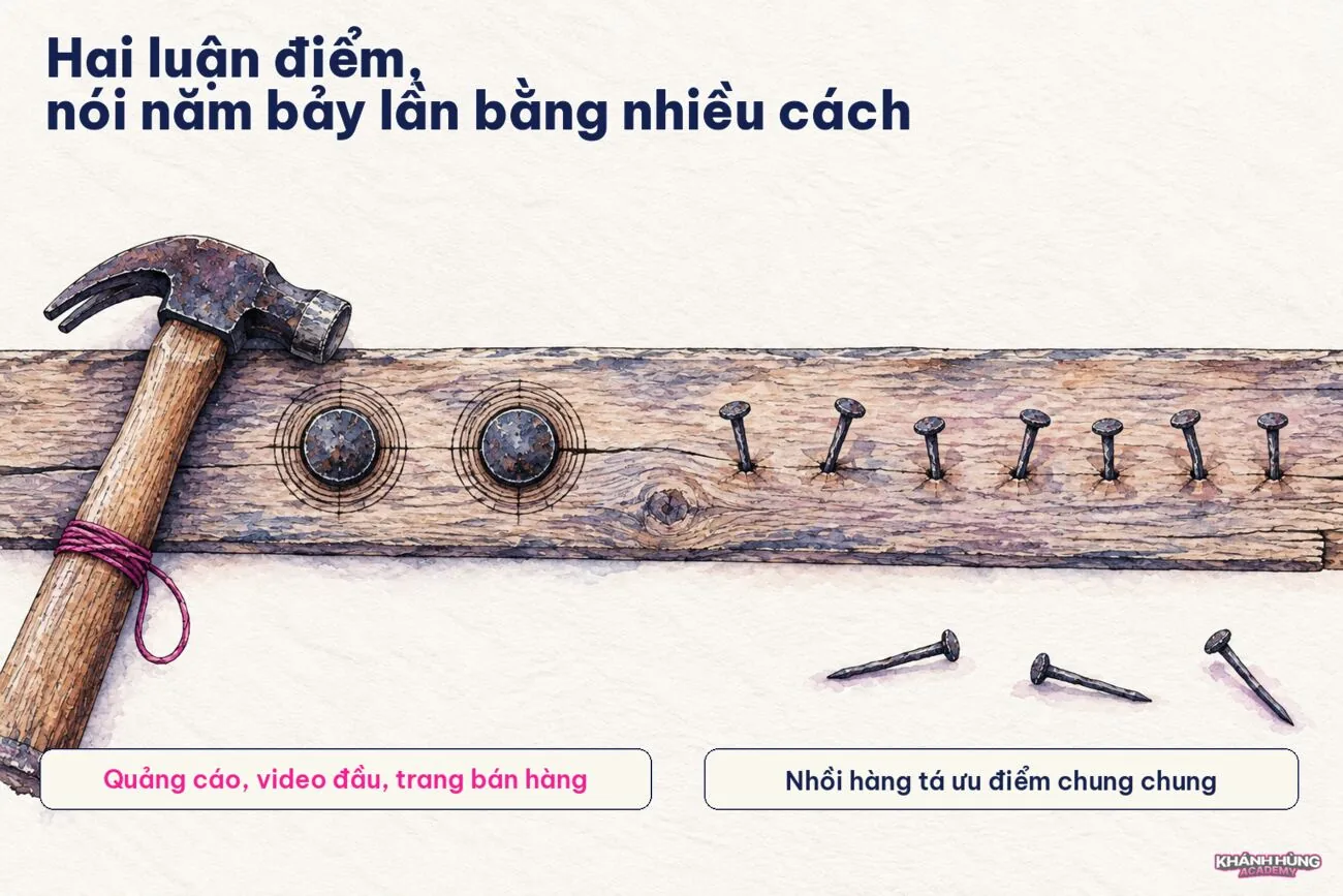 Mỗi bài FREE gieo một luận điểm, nói nhiều cách
