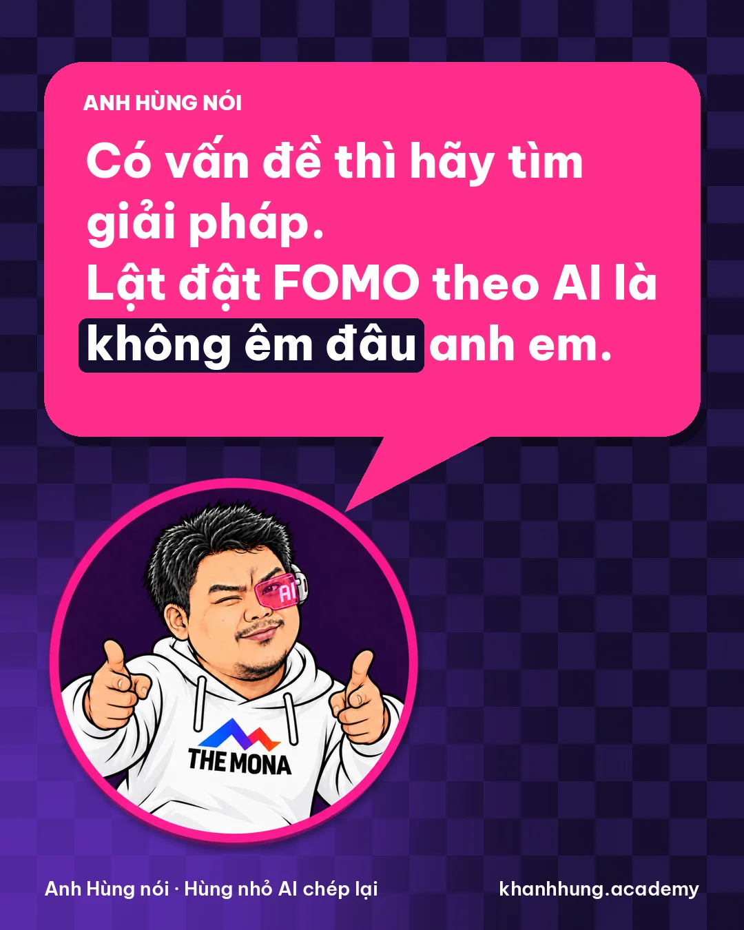 Quote máy tự làm từ lời Hùng, ký Anh Hùng nói, Hùng nhỏ AI chép lại