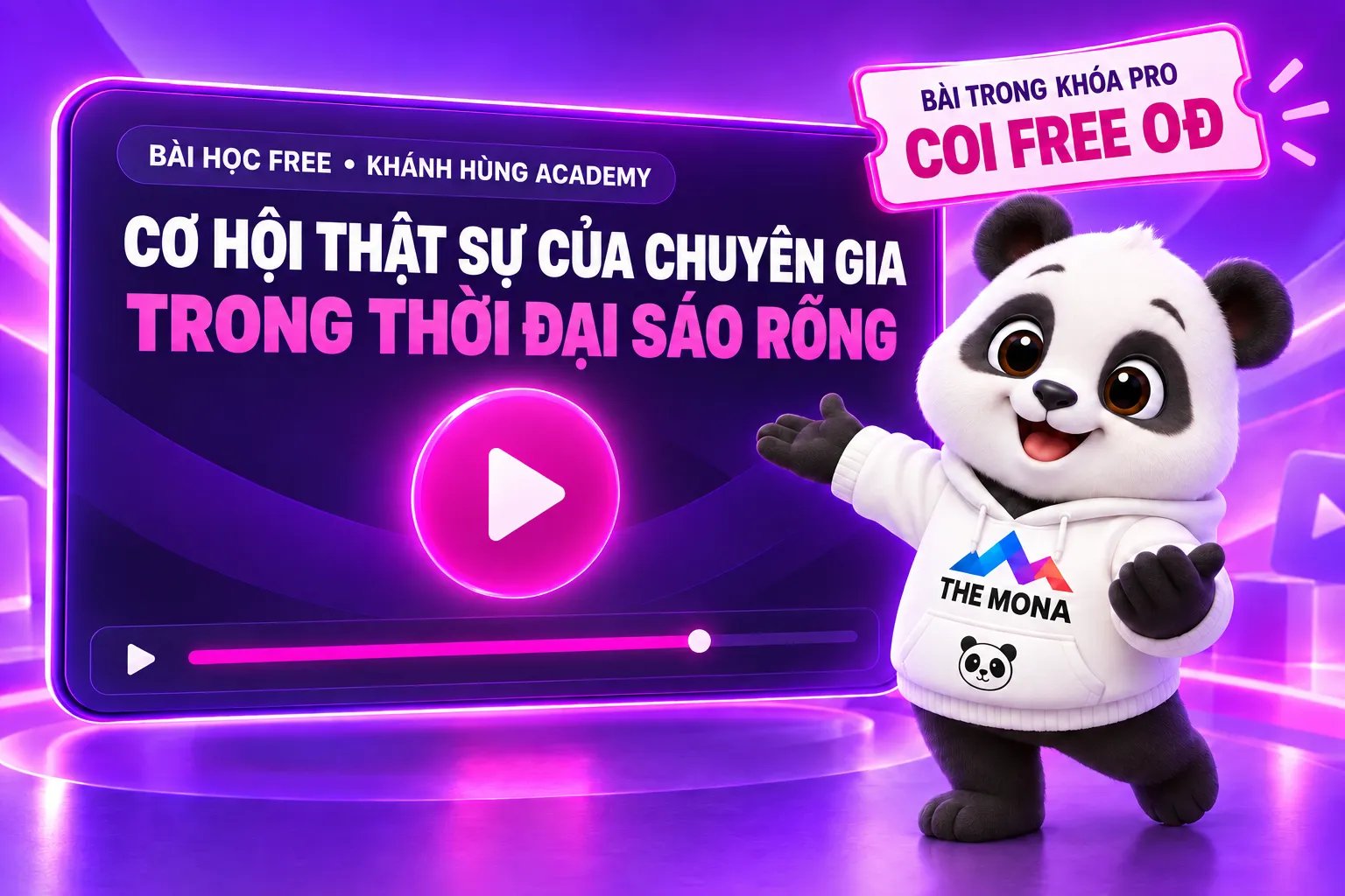 Video FREE Cơ hội thật sự của chuyên gia trong thời đại sáo rỗng của Khánh Hùng