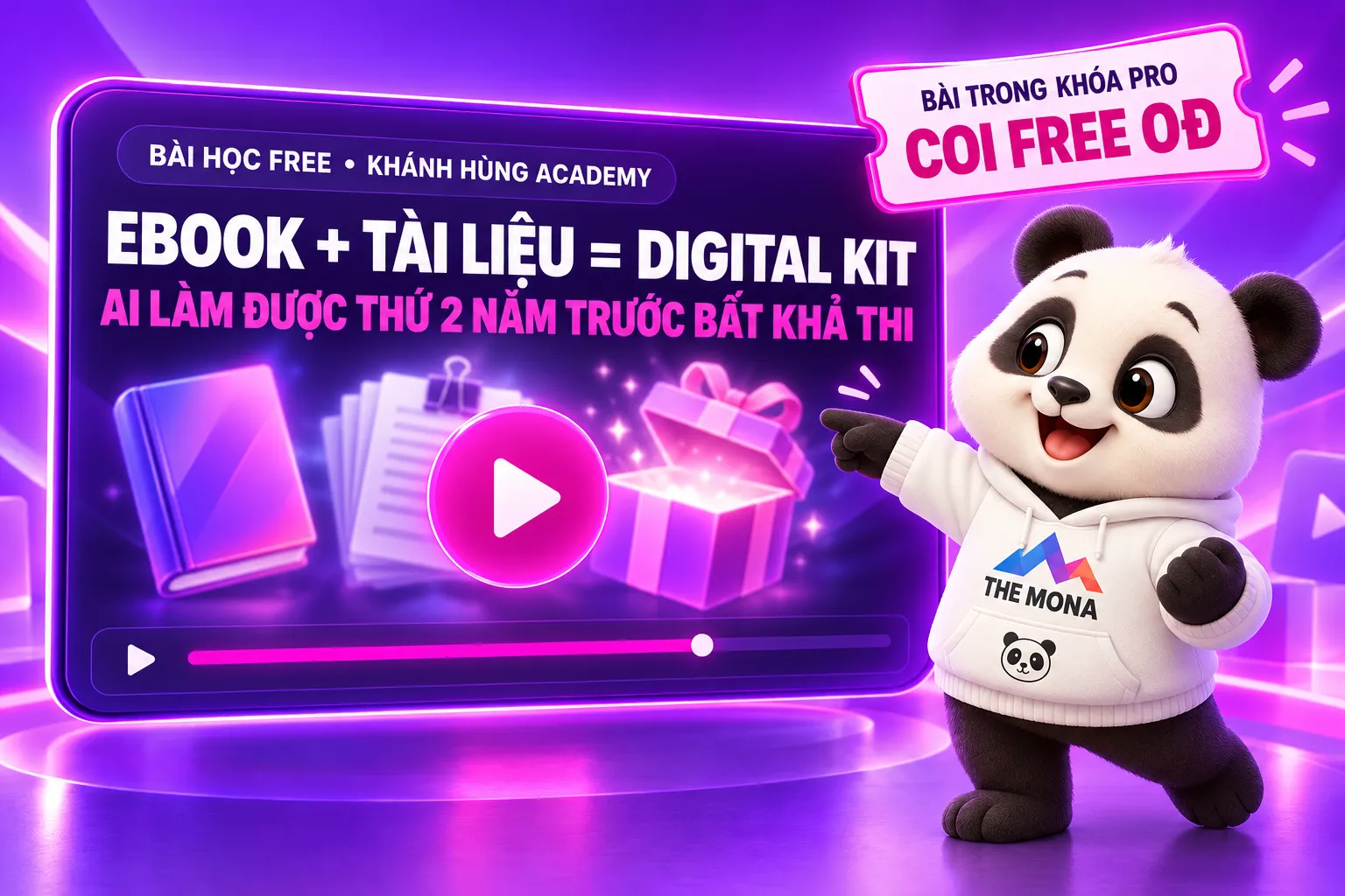 Video FREE Ebook + tài liệu = Digital Kit: AI làm được thứ 2 năm trước bất khả thi của Khánh Hùng