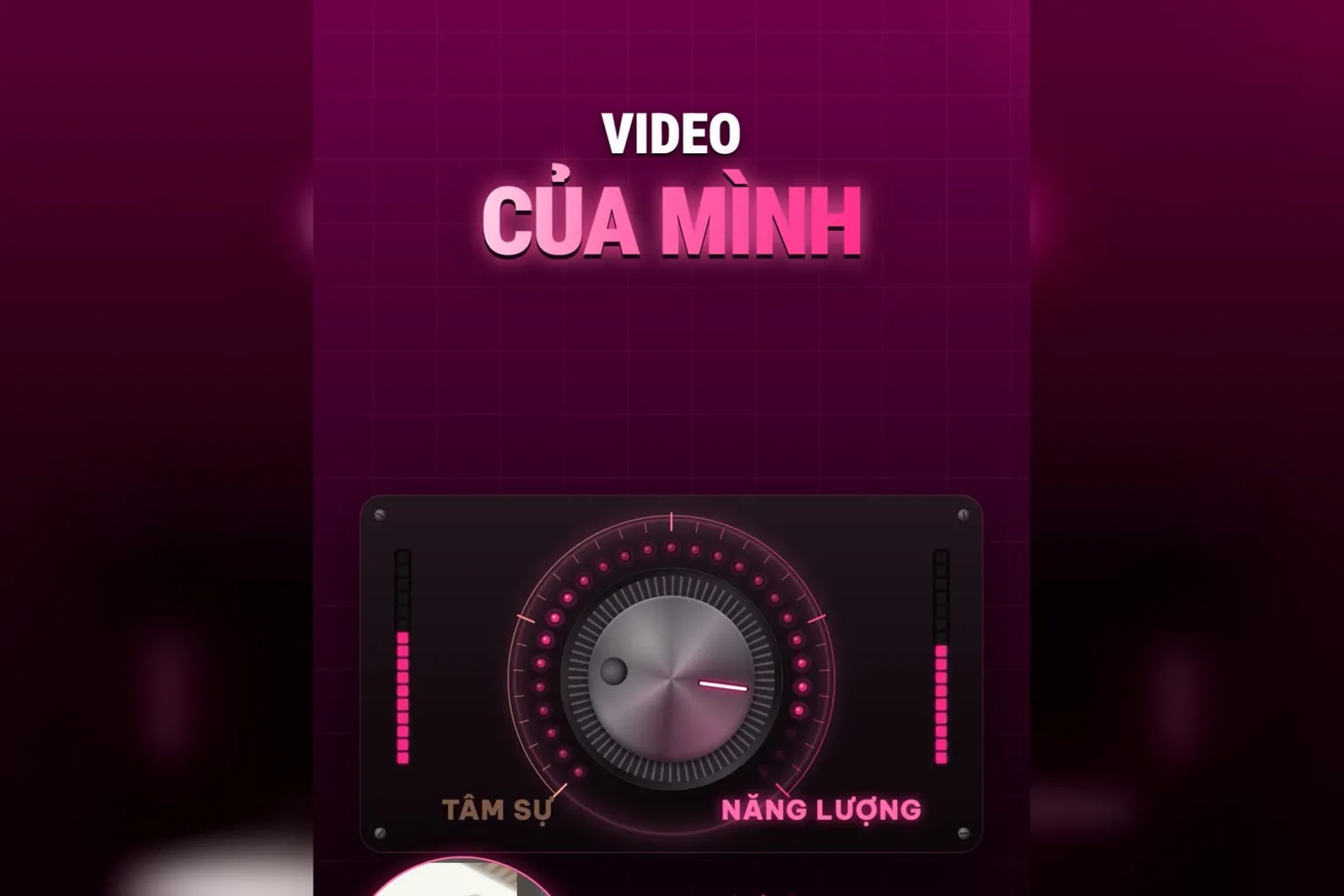 Video của mình, mood do AI lo: núm xoay giữa TÂM SỰ và NĂNG LƯỢNG, sóng âm và ảnh Hùng bên dưới