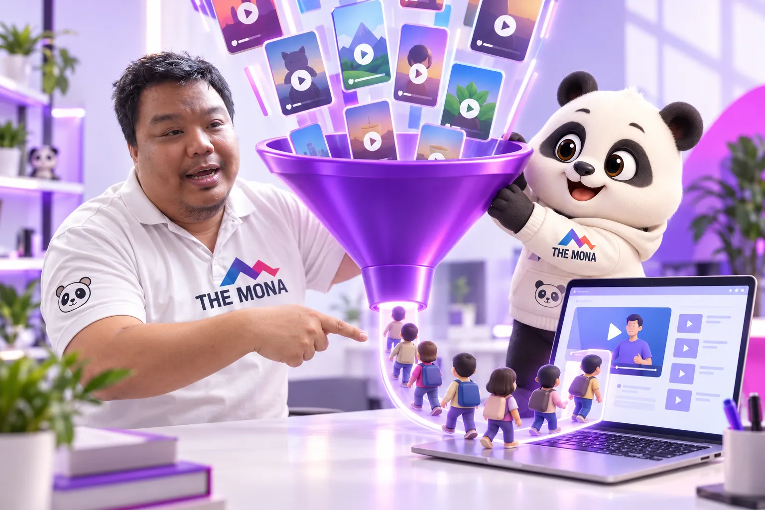 Người bán khoá học làm content mạng xã hội để kéo người lạ về học FREE trên website