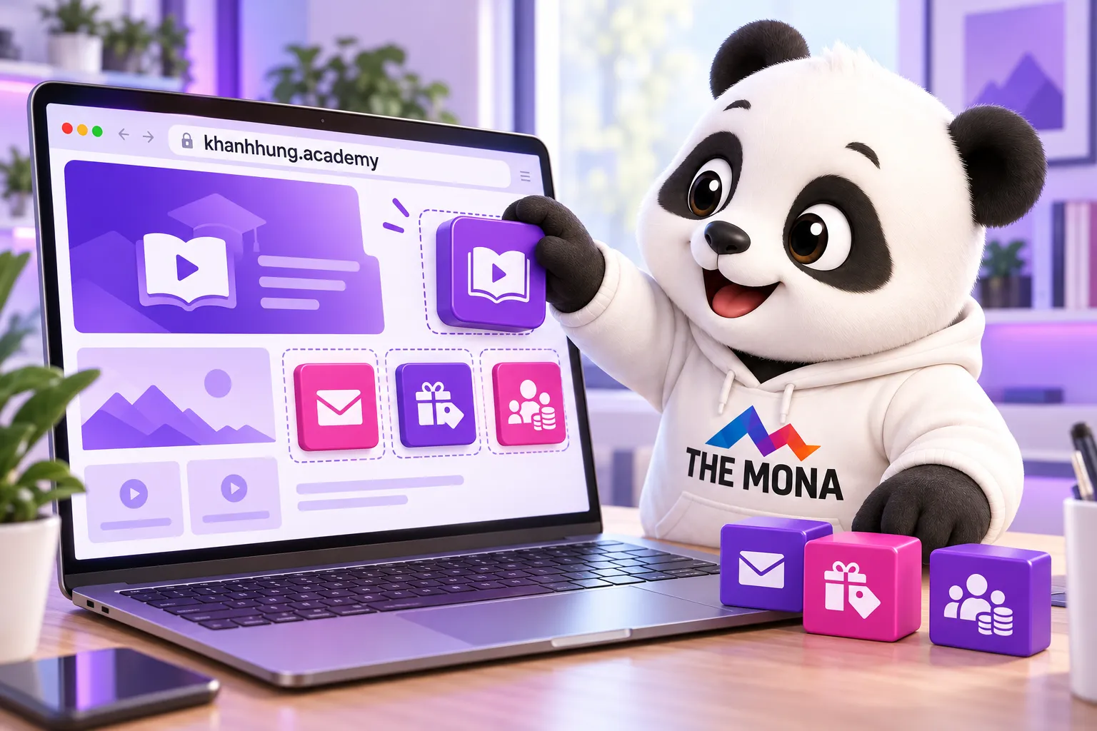 Website khóa học mang tên chính mình cho personal brand